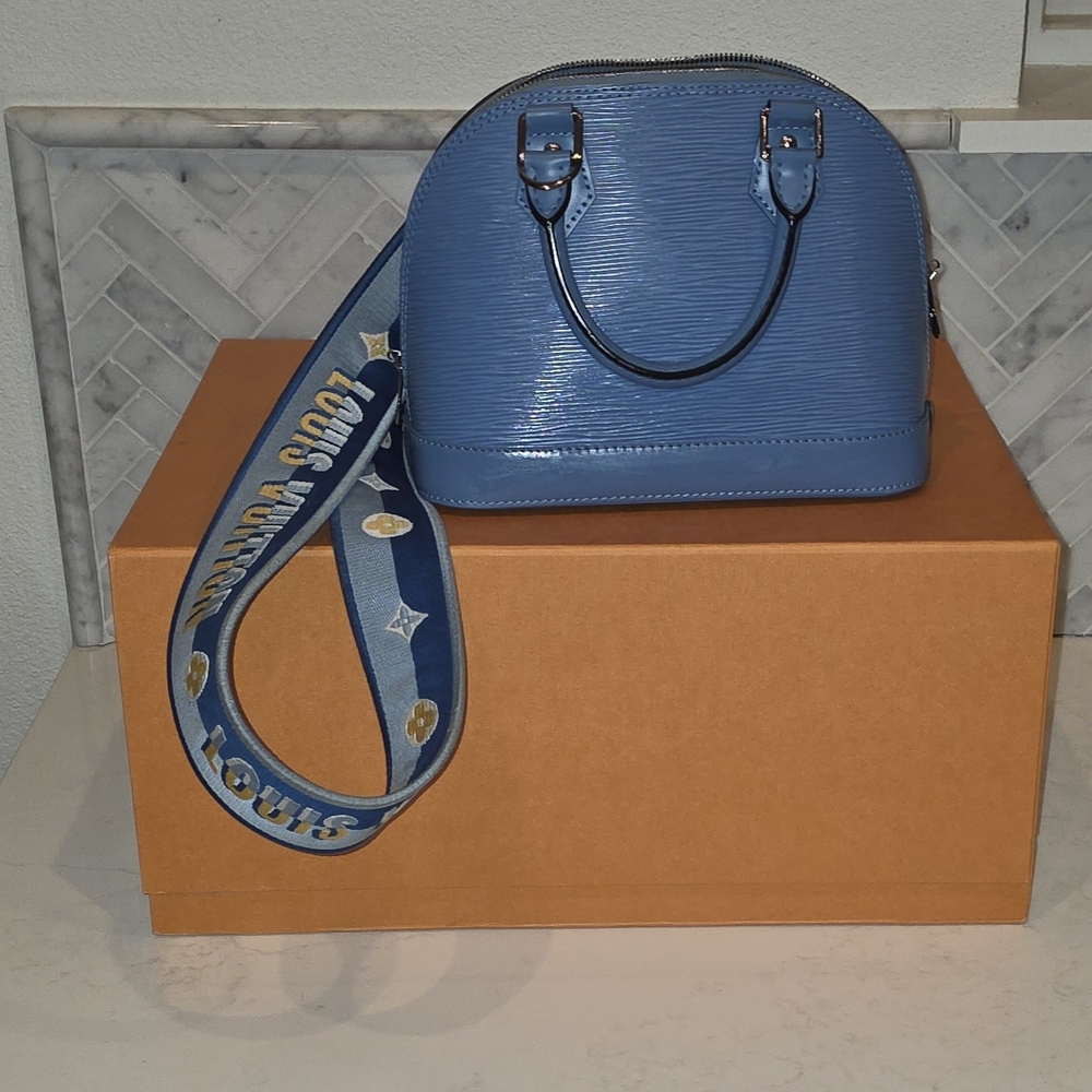 Louis Vuitton Blue Alma BB Epi